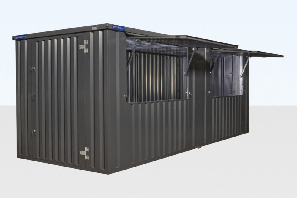 6m x 2m End Linked Flat Packed Kiosk Bundle (RAL7015) - Image 3